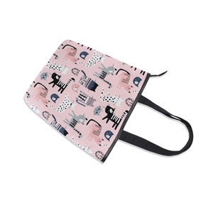 Fabricant professionnel de sacs en toile imprimés sur mesure avec motif de chat mignon, sac à main personnalisé, sacs à main tendance pour femmes en vente - Product Image 4