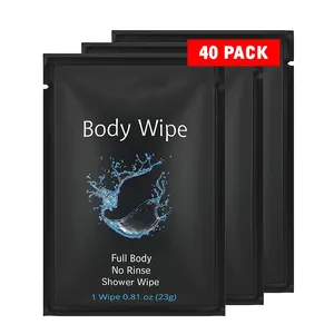 Single Packed Cleaning Wet Tissue Body Shower Wipe Waterless Adult Bathing Wipes