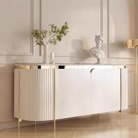 Gabinete de almacenamiento minimalista moderno nórdico, luz de lujo, puerta de entrada, aparador, tablero de roca, muebles sencillos para el hogar, madera