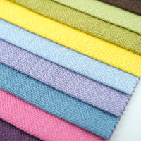 Tissu d'ameublement en velours dobby 100 % polyester 270 GSM, imitation lin, hydrofuge, pour canapé, textile de maison, teint, vente en gros