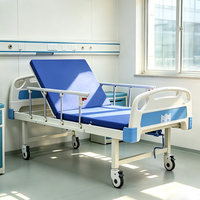 Cama de Hospital Manual de Función Única con Estructura de Acero Reforzada para Tratamiento de Pacientes Mayores en Clínicas