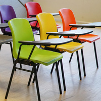 Mobilier scolaire bon marché chaises d'école pliées bureau d'étudiant avec tableau d'écriture pour réunion mobilier d'université