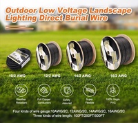 Kabel Lanskap Luar Ruangan Tegangan Rendah Tahan Cuaca Tahan Air ULECC 16 AWG 2C 100 250 500FT untuk Pemasangan Langsung di Tanah