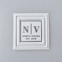 Écussons en tissu de coton 3D personnalisés avec logo en relief, étiquettes tissées, impression argentée, patchs en TPU pour sweats à capuche, t-shirts et vestes