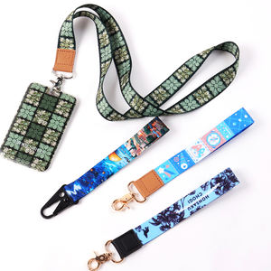 Cordini di vendita intera in poliestere con Logo in pelle personalizzata con cinturino per scuola - Product Image 6