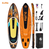 Planche à pagaie gonflable DAMA Professional Factory Tropical Orange 2 Plus 1 personne, conviviale pour les animaux, pour usage en resort