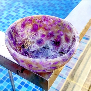 Natural Amethyst Agate <b>Bowl</b> Handmade Stone <b>Bowl</b> <b>Crystal</b> Healing Carved Gemstone <b>Bowl</b> Bulk Wholesale Supplier Durable Gift Item - Product Image 1