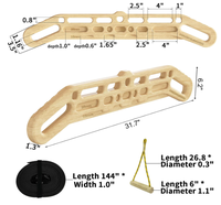 Planche d'escalade en bois personnalisée avec poignées gravées, couleur et logo personnalisables, multifonctionnelle, forme sur mesure, portable