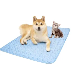 suppliers customized portable soft rectangle folding dog beds blue cooling mat dog pet bed small nest for small dogs