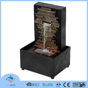 Fontaine de décoration extérieure de mini cascade de table à usage domestique facile à utiliser pour mini pompe de fontaine à eau de panneau Brunnen - Product Image 2