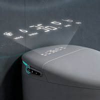 Télécommande WC intelligent pour bidet, avec fonction de lavage féminin, jet de massage, pression réglable, séchage à air chaud, buse autonettoyante et affichage.