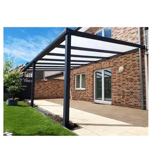 Bahçe pergola terasları çatı pergola alüminyum açık alüminyum profil veranda sunroom için 6x4 pergola