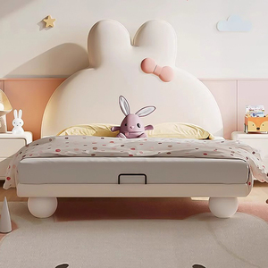 Di nuovo Design di vendita calda camera per bambini soppalco letto singolo 1.5m camera <span class=keywords><strong>da</strong></span> letto per ragazze cartone animato letto con ripostiglio - Product Image 2