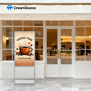 49 55 65 英寸液晶广告落地支架 FHD/4K 数字标牌显示屏 1000 尼特高亮度可移动 - Product Image 1