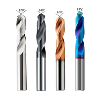 Foret en carbure solide HRC 65, 1 mm-20 mm, foret hélicoïdal CNC à queue droite pour acier trempé