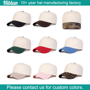 Tùy Chỉnh Thể Thao Bóng Chày Mũ Cấu Hình Cao Cấu Trúc 5 Bảng Điều Chỉnh Vàng Đồng Khóa Terry Poplin Hai Tone 3D Thêu Phẳng Logo - Product Image 3