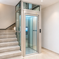 Ascenseur Privé Compact pour Villa 2-5 Personnes, Modèle Panoramique Intelligent de Luxe pour 1/2/3 Étages, Économique et Abordable