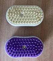 Nouvelle conception 3 en 1 : Brosse vapeur pour chat, vaporisateur et peigne de massage anti-éclaboussures, version améliorée, pour l'élimination des poils et le toilettage des chats