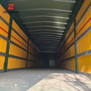 <span class=keywords><strong>Prezzo</strong></span> di fabbrica di vendita caldo 3 assi verde 40ft 45ft tenda in PVC Sider semirimorchi per camion con tenda laterale - Product Image 4