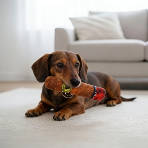 Juguete de Peluche para <span class=keywords><strong>Perros</strong></span> en Forma de Cigarro con Sonido Incorporado, Bolsa de Aire y Papel Suave, Juguete Interactivo para Masticar para <span class=keywords><strong>Perros</strong></span> - Product Image 3