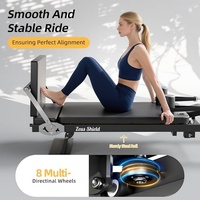 Machine de Pilates Reformer Portable en Aluminium pour Usage Domestique, Durable, Pliable, Écologique, Équipement d'Exercice pour Studio de Pilates