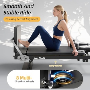 Machine de Pilates Reformer Portable en Aluminium pour Usage Domestique, Durable, <span class=keywords><strong>Pliable</strong></span>, Écologique, Équipement d'Exercice pour Studio de Pilates - Product Image 4