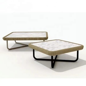 Outdoor <b>Aluminum</b> Frame Waterproof and Sun-Proof Outdoor Leisure Dining <b>Table</b> Furniture of Seaside Courtyard Garden - Product Image 2