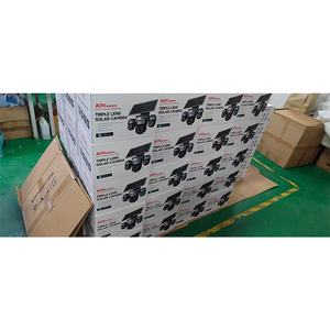 Cámara de Seguridad Solar 4G de Triple Lente, Grabación AOV 24/7, Cámara CCTV Inalámbrica PTZ para Exteriores de 6MP con Luz de Advertencia Roja y Azul, UBox - Product Image 4