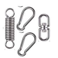 Kit de crochets à ressorts pour hamac en acier inoxydable avec crochets et ressorts de suspension pour usage intensif