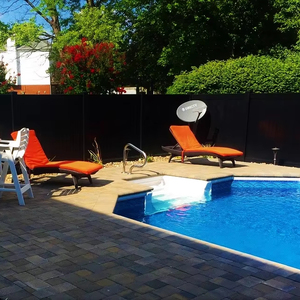 แผงรั้วไวนิลสีดำขนาด 6 ฟุต สำหรับความเป็นส่วนตัว แผงผนังพลาสติกขนาด 6x8 สำหรับรั้วกลางแจ้ง เสาและแผงรั้ว - Product Image 3