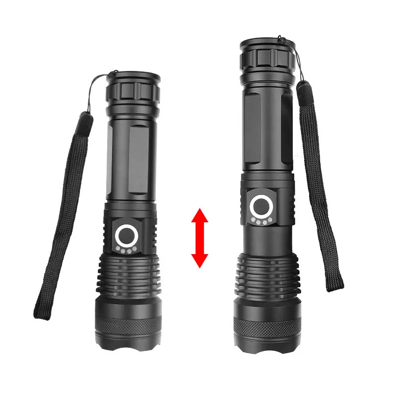 Top Seller XHP50 LED Rechargeable Flashlight with zoom function