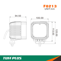 Tuff Plus 40W accessoires auxiliaires d'éclairage de voiture pour Turcks Atv Utv véhicules tout-terrain Led lumière de travail