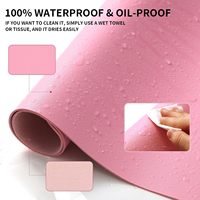Promo Warna Acak MOQ Rendah Laris Manis Alas Mouse Kulit PU PVC Tahan Air Anti Gores Hadiah