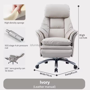 Silla Ejecutiva de Oficina, Diseño Moderno con Elevación y Rotación, Cómoda Silla de Computadora de Cuero Artificial Ajustable, Fabricada en China - Product Image 5
