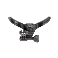 Universelle Motorradhelm-Kinnkamerahalterung mit Biegbarer Montagebasis & Starken Klebepads & Schnellverschluss-Design