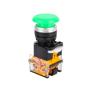 En stock Bouton poussoir 10A de démarrage ou d'activation de machine, tête de champignon, couleur verte - Product Image 1