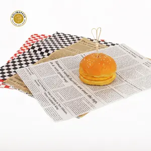 Buy Wholesale China Custom Printing Greaseproof Paper For  Burger/chicken/hot Dog Wrapping & Printing Greaseproof Paper at USD 0.03