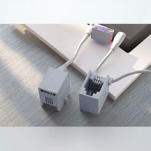 الشركة المصنعة حار بيع JISJACK 55 سلسلة رمادي فاتح رمادي عميق 4 دبوس RJ11 4p4c محول الهاتف موصل جاك نقل البيانات - Product Image 4