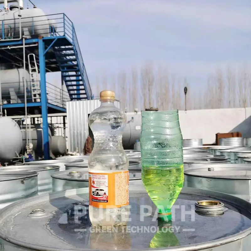 PurePath Used Oil Recycle Machine Waste Black Engine Oil Distillation Plant to Watercolor Euro V for Diesel