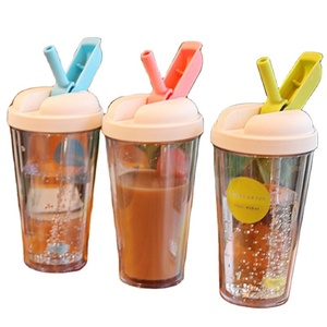 320ml/420ml Reusable <b>Bubble</b> Tea Cup Tumbler As Mug Cup Coffee <b>Boba</b> Tea Tumbler Portable Plastic for Cold Ice Mugs Contemporary - Product Image 1