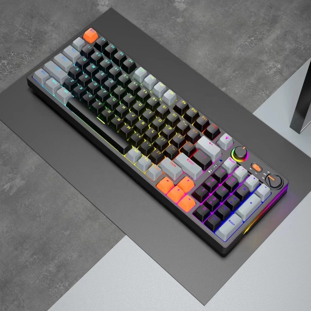 Hot Seller 95 Keys Wired Wireless Keyboard Hot Swap Backlit Mechanical Keyboard for Computer