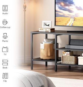 Mobile <span class=keywords><strong>TV</strong></span> Moderno <span class=keywords><strong>in</strong></span> Legno Nero di Qualità Professionale BSCI-FSC OEM, Multiuso per Soggiorno, Facile Montaggio, Arredamento per Casa e Hotel - Product Image 3