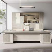 Table et chaise de directeur de patron d'atmosphère chinoise simple et moderne ensemble de meubles modulaires en bois