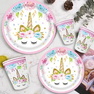 Juego <span class=keywords><strong>de</strong></span> fiesta <span class=keywords><strong>de</strong></span> dibujos animados <span class=keywords><strong>de</strong></span> unicornio <span class=keywords><strong>para</strong></span> niños, vajilla <span class=keywords><strong>de</strong></span> papel desechable <span class=keywords><strong>para</strong></span> cumpleaños, vacaciones, manteles <span class=keywords><strong>de</strong></span> Acción <span class=keywords><strong>de</strong></span> <span class=keywords><strong>Gracias</strong></span>, toallas <span class=keywords><strong>de</strong></span> papel - Product Image 4
