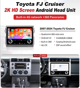 <span class=keywords><strong>Android</strong></span> 4 gam Carplay DSP đơn vị đứng đầu GPS sao lưu máy ảnh MP3 bảng điều khiển gắn <span class=keywords><strong>360</strong></span> xe Stereo cho DVD Player cho 2007-2023 FJ Cruiser - Product Image 4