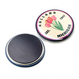 Aimant de réfrigérateur rond en métal de 58 mm, design personnalisé, pour photos, style bohème - Product Image 6