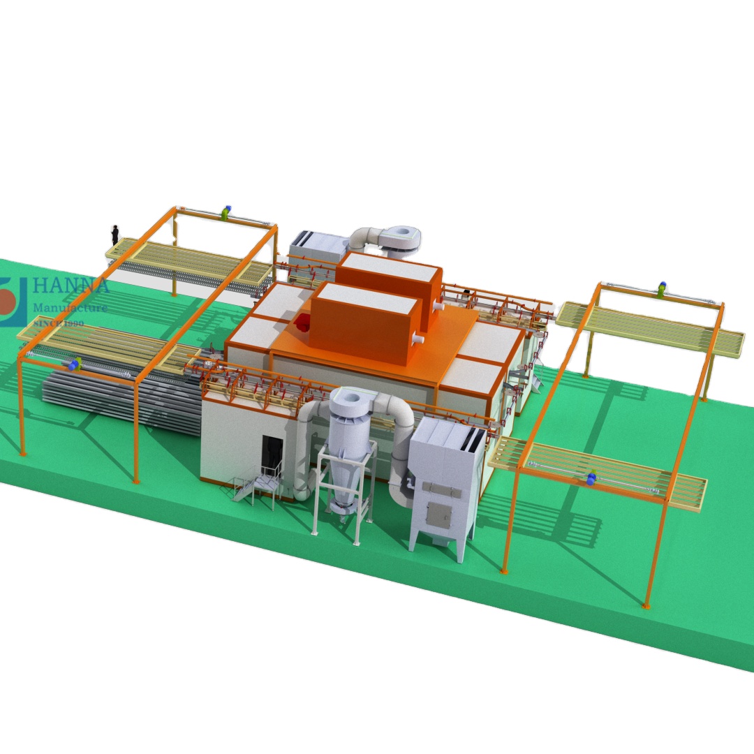 Новые с порошковым покрытием для изготовления производственная линия/Оборудование для 3-ступенчатый стирать с печь пальто порошка стенд печь лечения