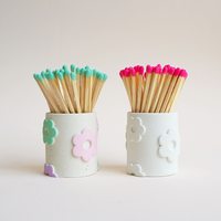 Pot à allumettes en forme de pétale, longue boîte à allumettes, porte-allumettes personnalisé, porte-allumettes étanche