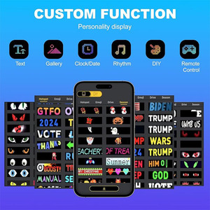 Car Led Sing Truck Devil's Eye with App USB LED Eyes for Cars <strong>Flex</strong> Smart Sticker Flexible Display Vehicle Rear <strong>Window</strong> LED <strong>Screen</strong> - Product Image 4