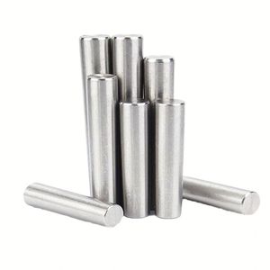 Goupille cylindrique à tête plate en acier inoxydable 304 avec trou, goupille de positionnement droite, goupille de blocage en acier - Product Image 1